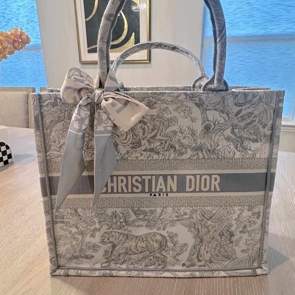 Inspired Large Gray Tote Bag